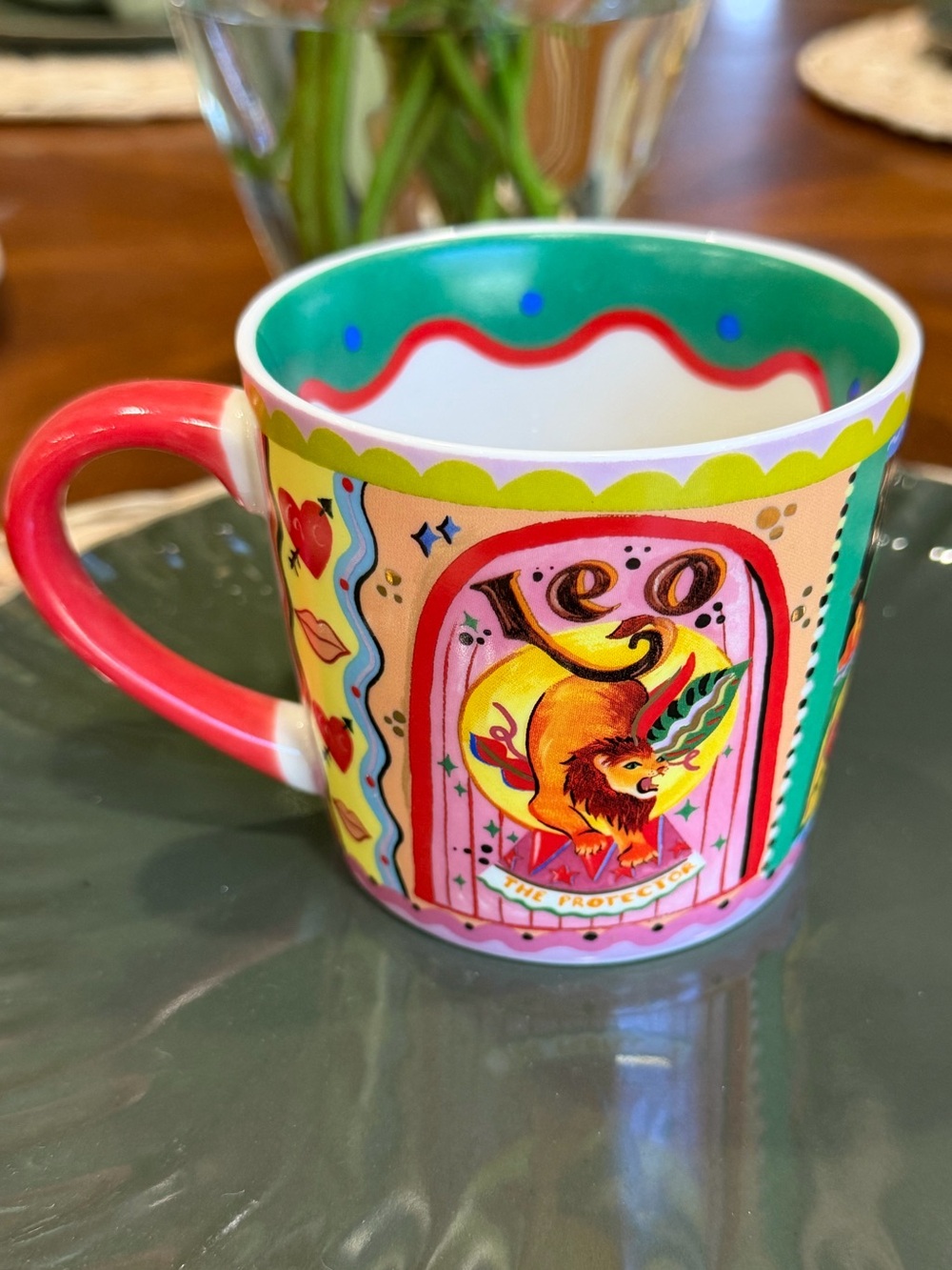 Anthropologie Eleanor Bowmer Leo Zodiac Colorful Ceramic Mug - Multicolor